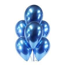 Chrome blue 9" balloons