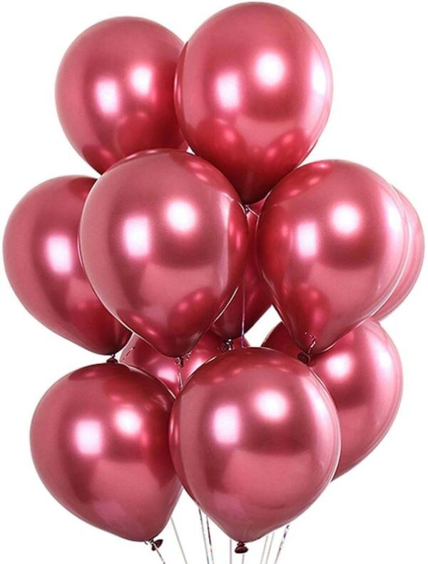 Chrome magenta 9" balloons