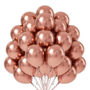 Chrome rose gold 9" balloons