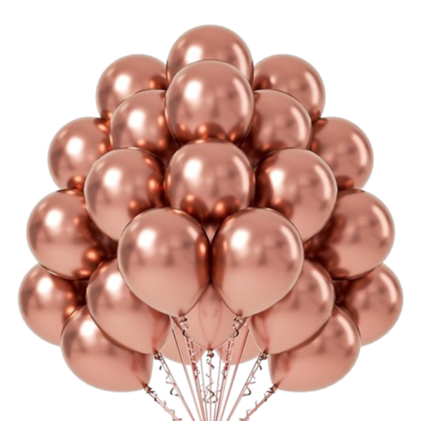 Chrome rose gold 9" balloons
