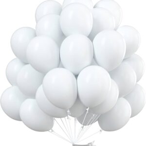 White 9" balloons