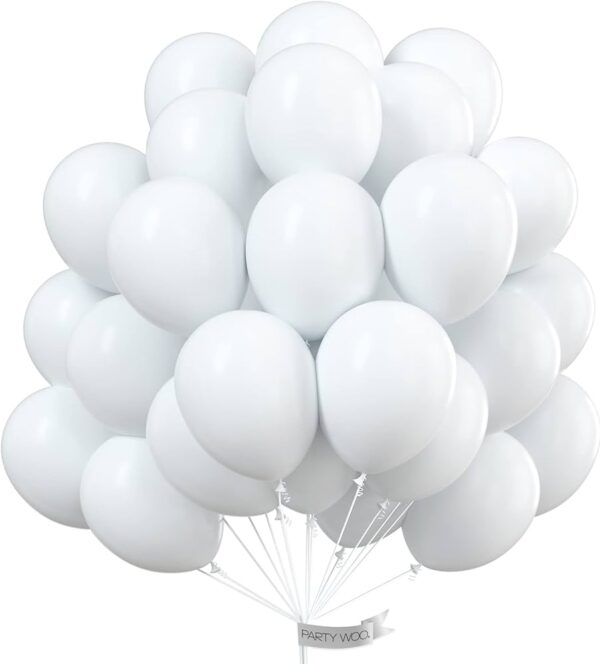 White 9" balloons